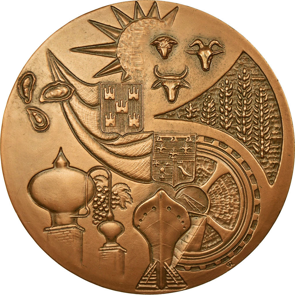France, Medal, Région Poitou Charentes, 1976, MS(63), Bronze