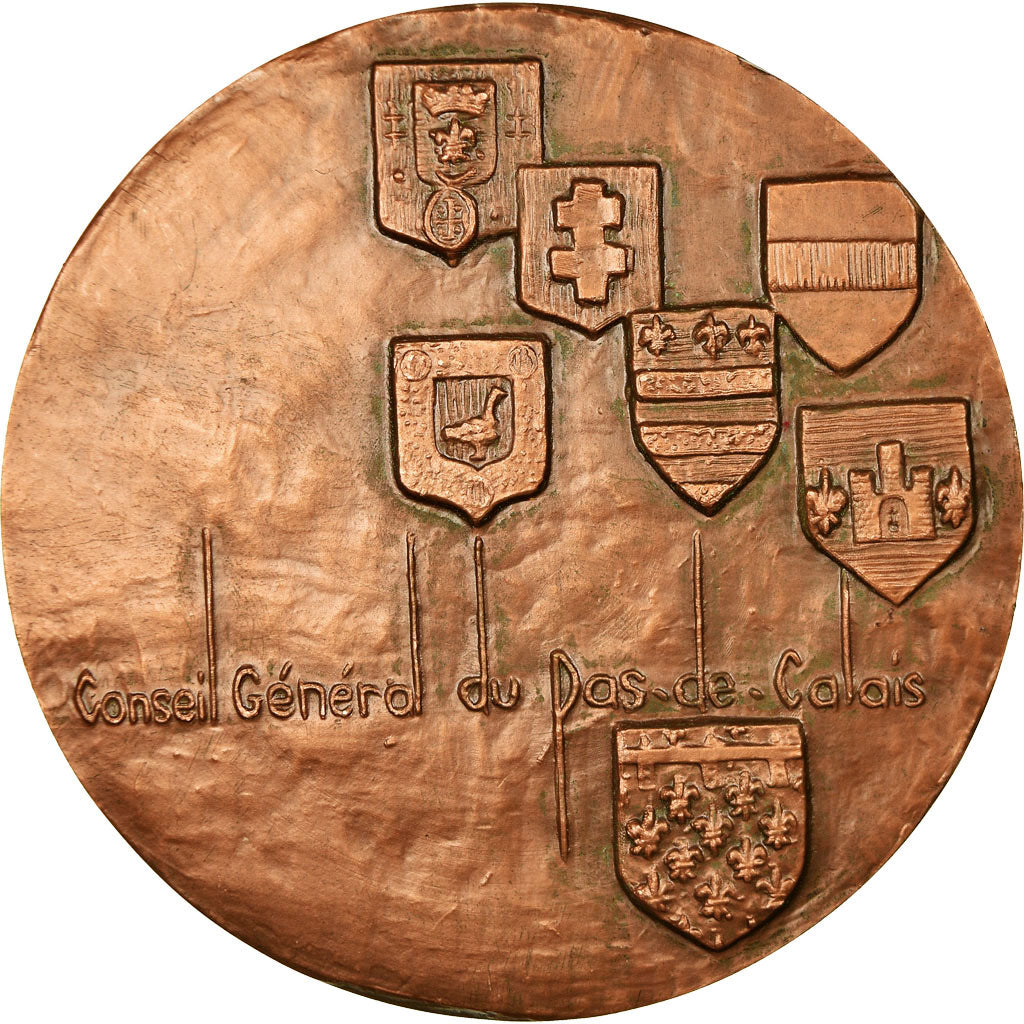 France, Medal, Région Pas-de-Calais, 1976, MS(63), Copper
