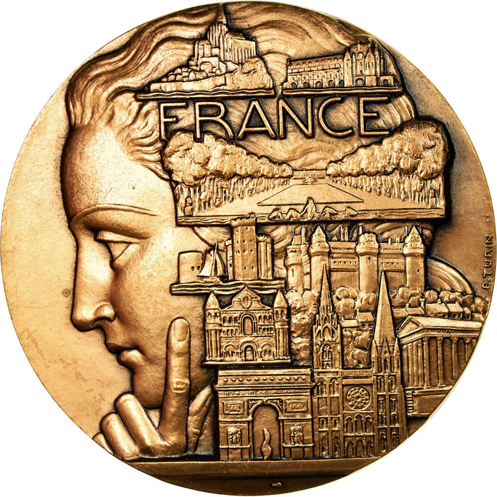 France, Medal, France, Les Monuments Historiques, Turin, MS(63), Bronze