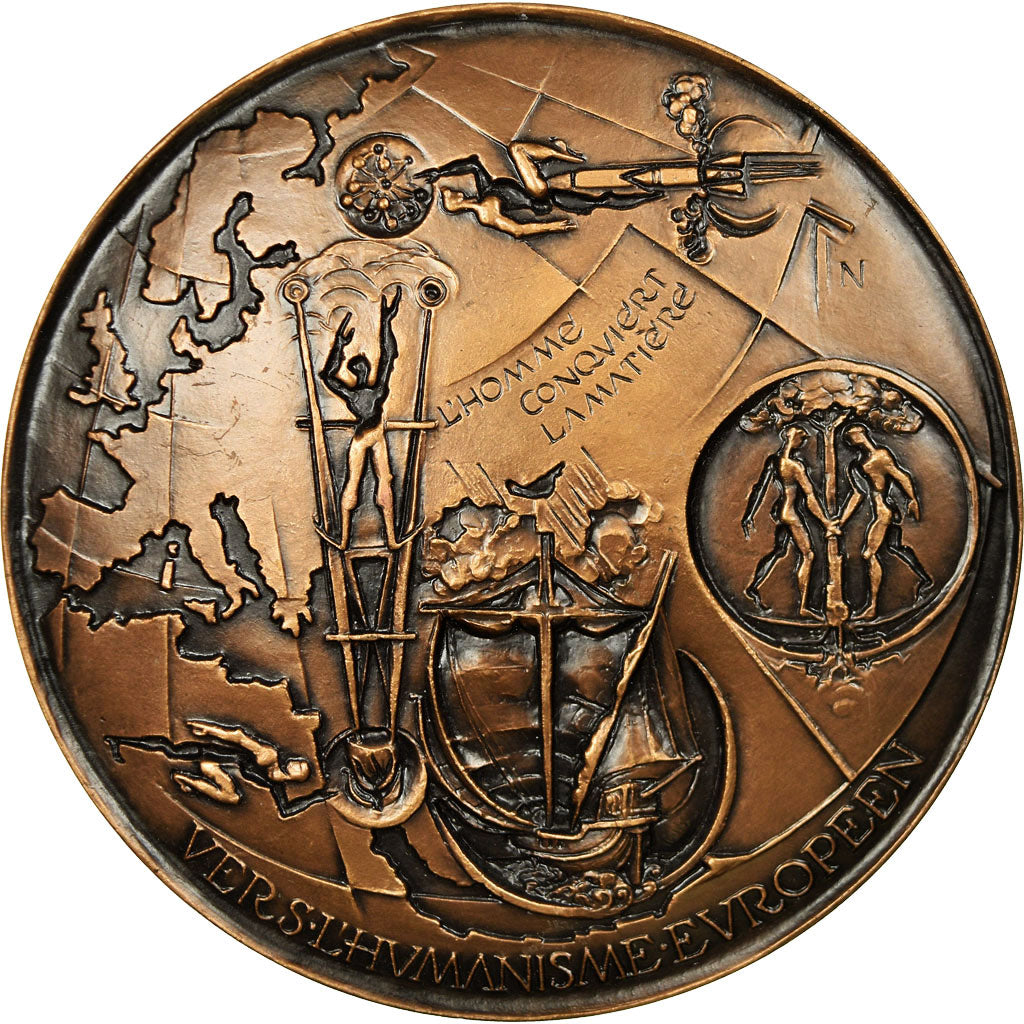 France, Medal, Promotion de l'Europe, Vers l'Humanisme Européen, 1968