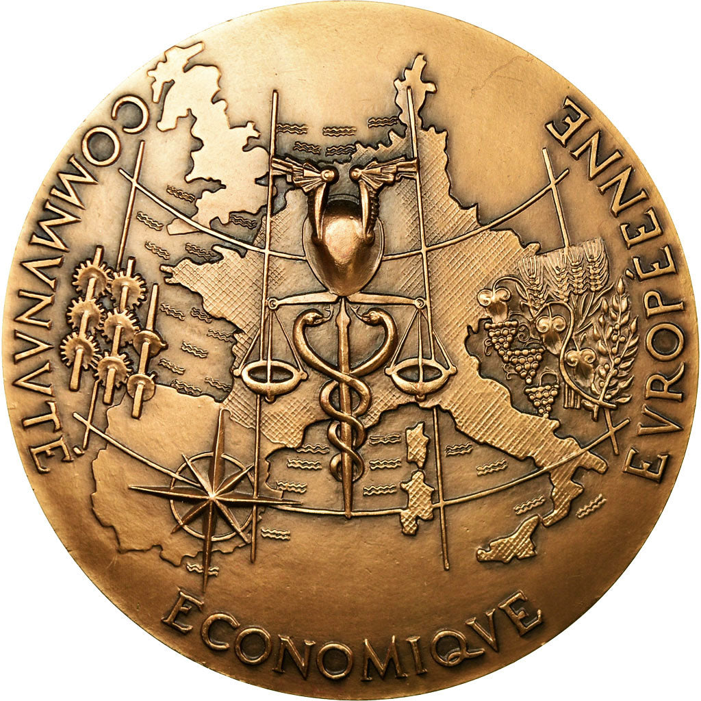 France, Medal, Europe, Traité de Rome, 1957, Anastase, MS(63), Bronze