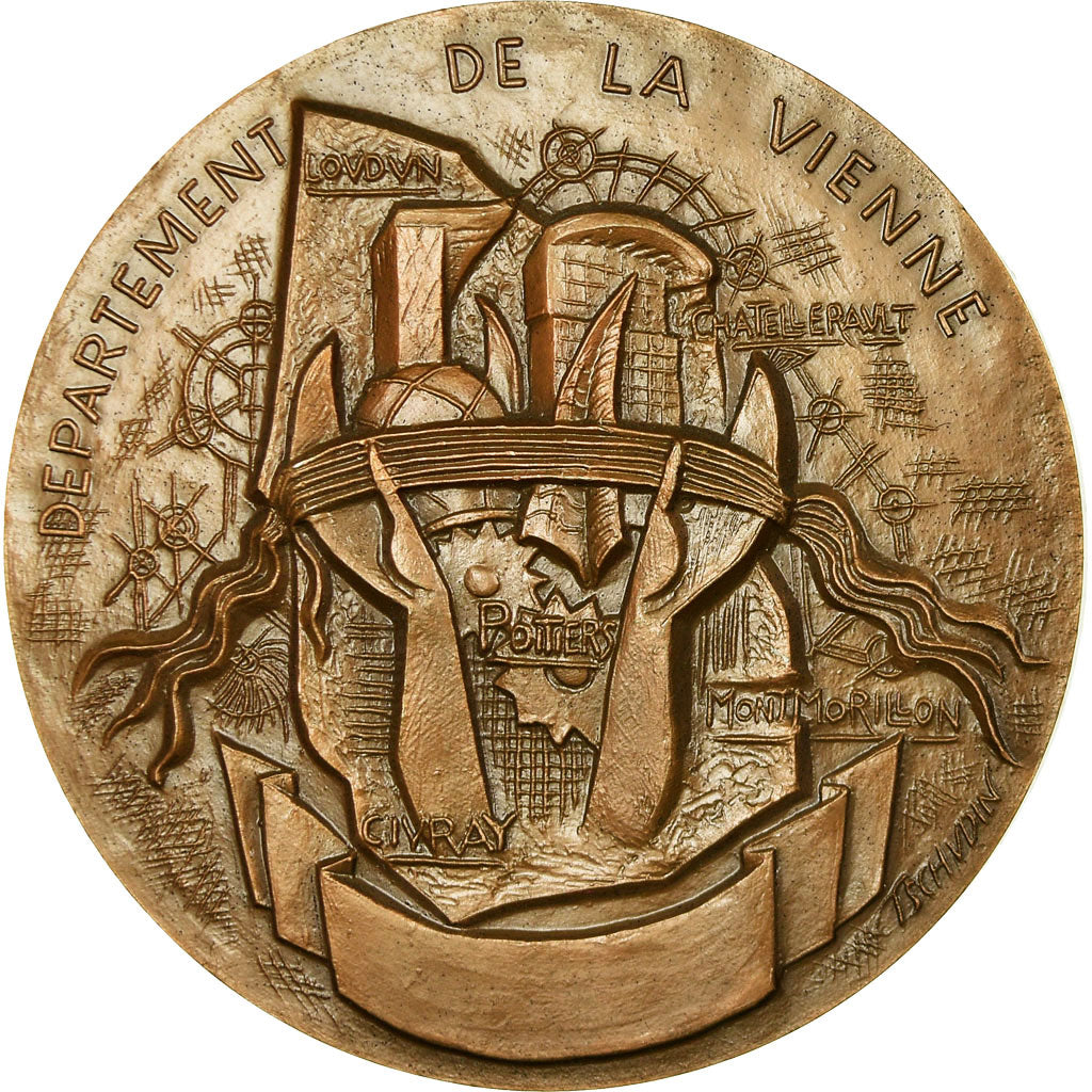 France, Medal, Département de la Vienne, 1980, Tschudin, MS(64), Bronze