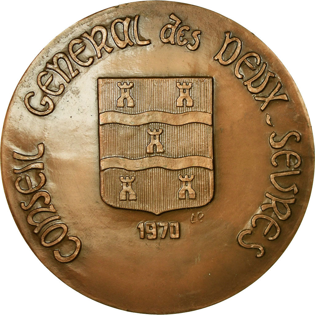 France, Médaille, Conseil Général des Deux-Sèvres, 1970, Roy, SPL+, Bronze