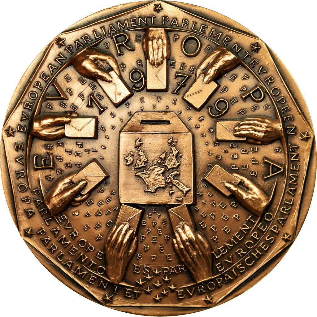 France, Medal, Le Parlement Européen, 1979, De Jaeger, MS(63), Bronze