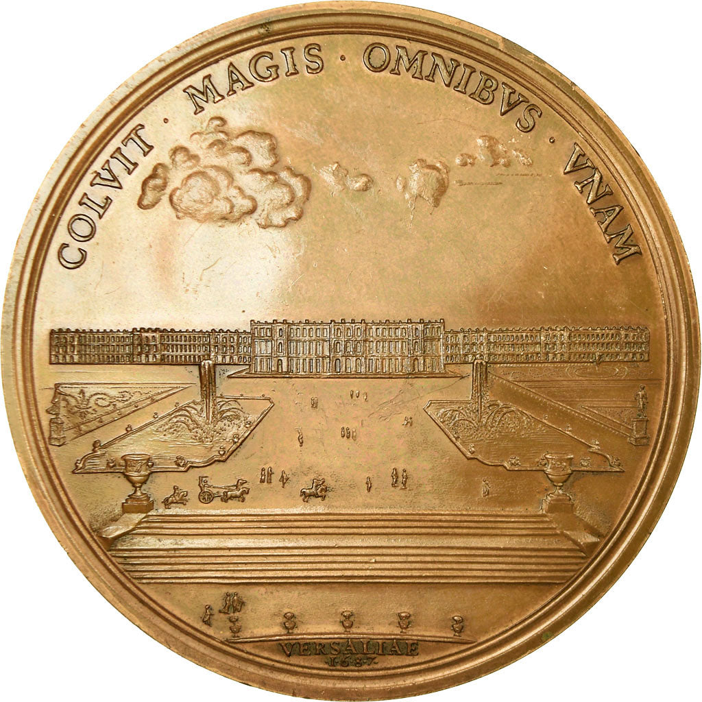 France, Médaille, Louis XIV, Château de Versailles, 1973, Molart, Refrappe