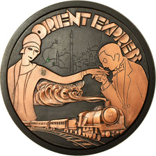 France, Medal, L'Orient Express, Railway, 1986, C. Gondard, MS(63), Copper