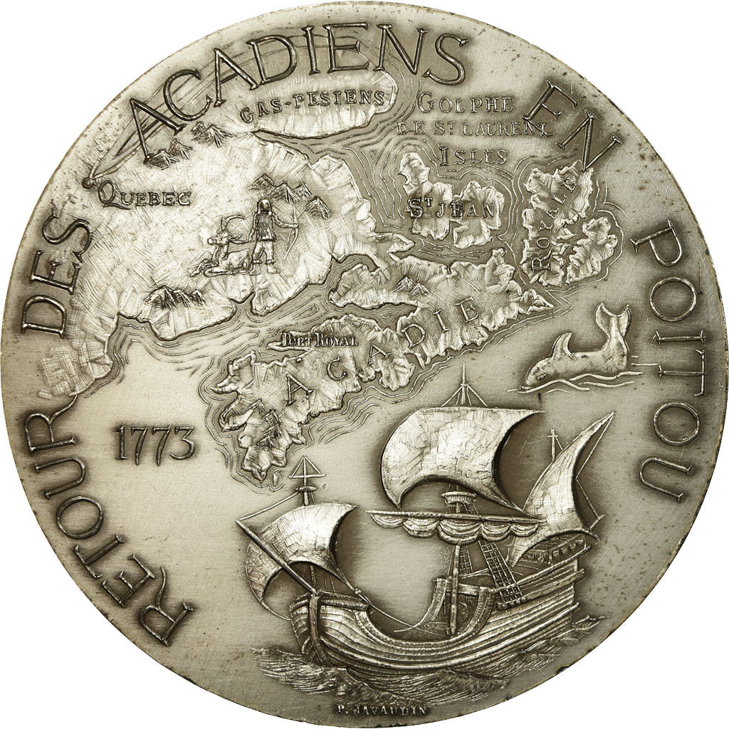 França, Medal, Retour des Acadiens en Poitou, Marquis de Pérusse des Cars