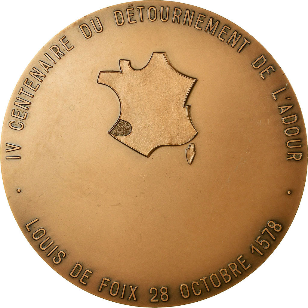 France, Médaille, 4ème Centenaire du Détournement de l'Adour, History, 1978