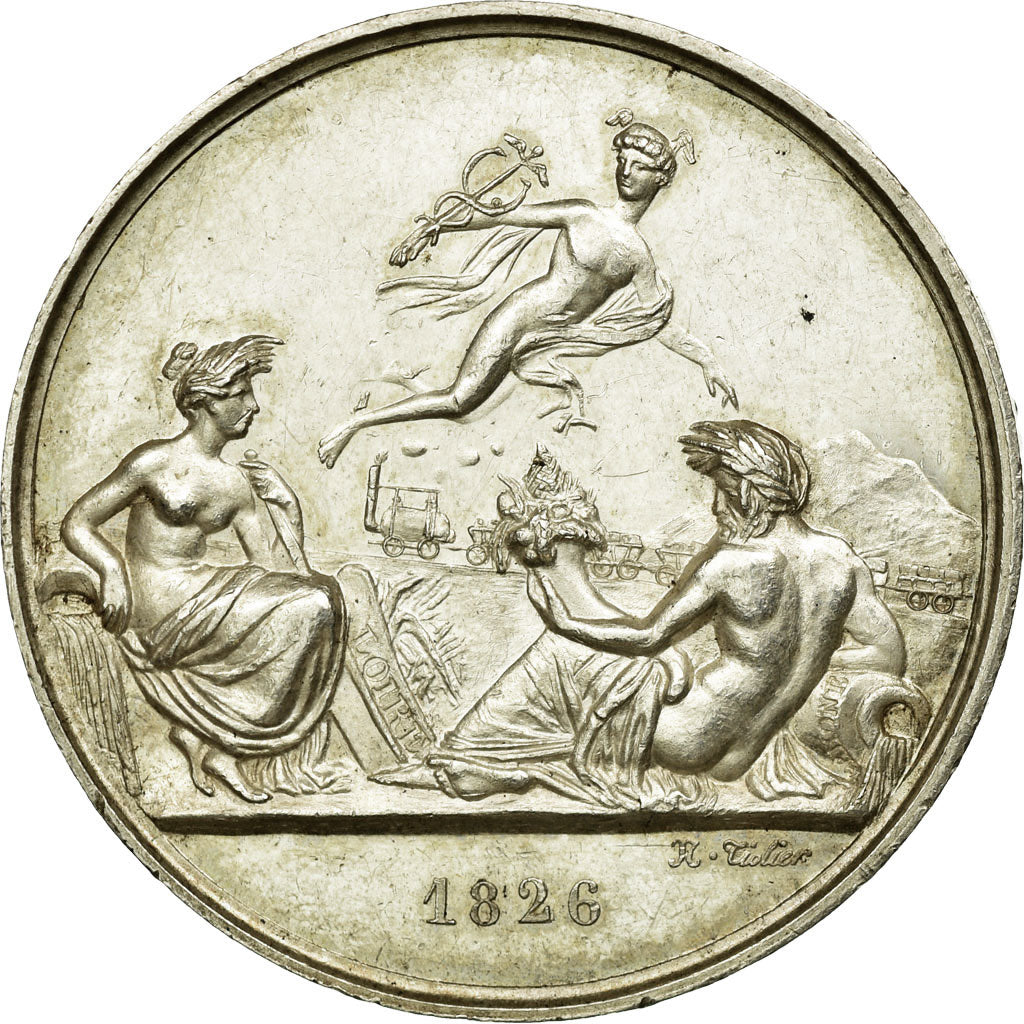 France, Token, Railway, 1836, AU(55-58), Silver