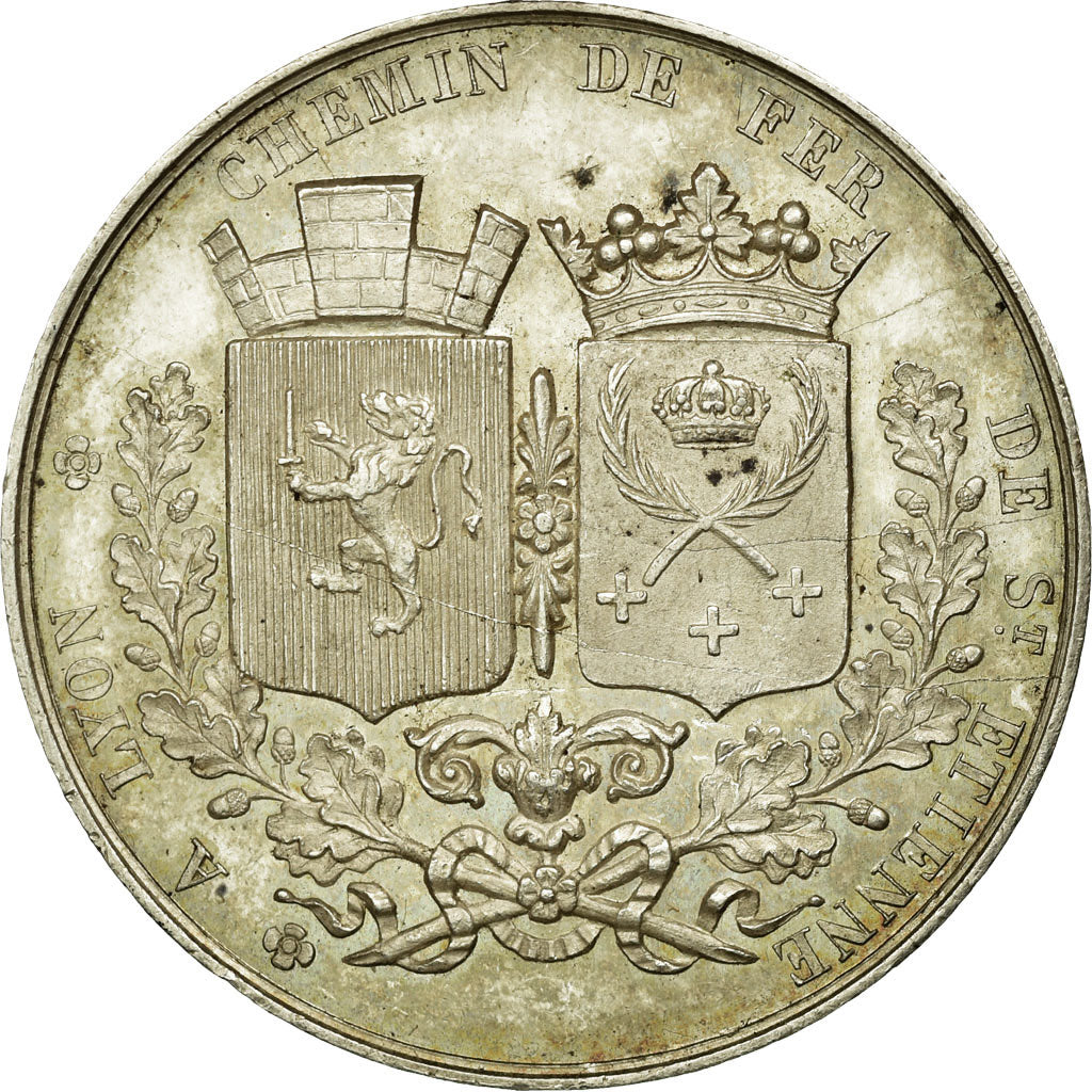 France, Token, Railway, 1836, AU(55-58), Silver
