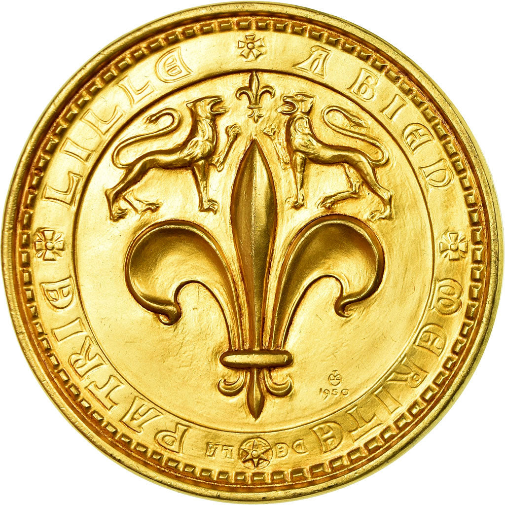 Francja, Medal, Lille a bien Mérité de la Patrie, 1985, MS(64), Pokryty