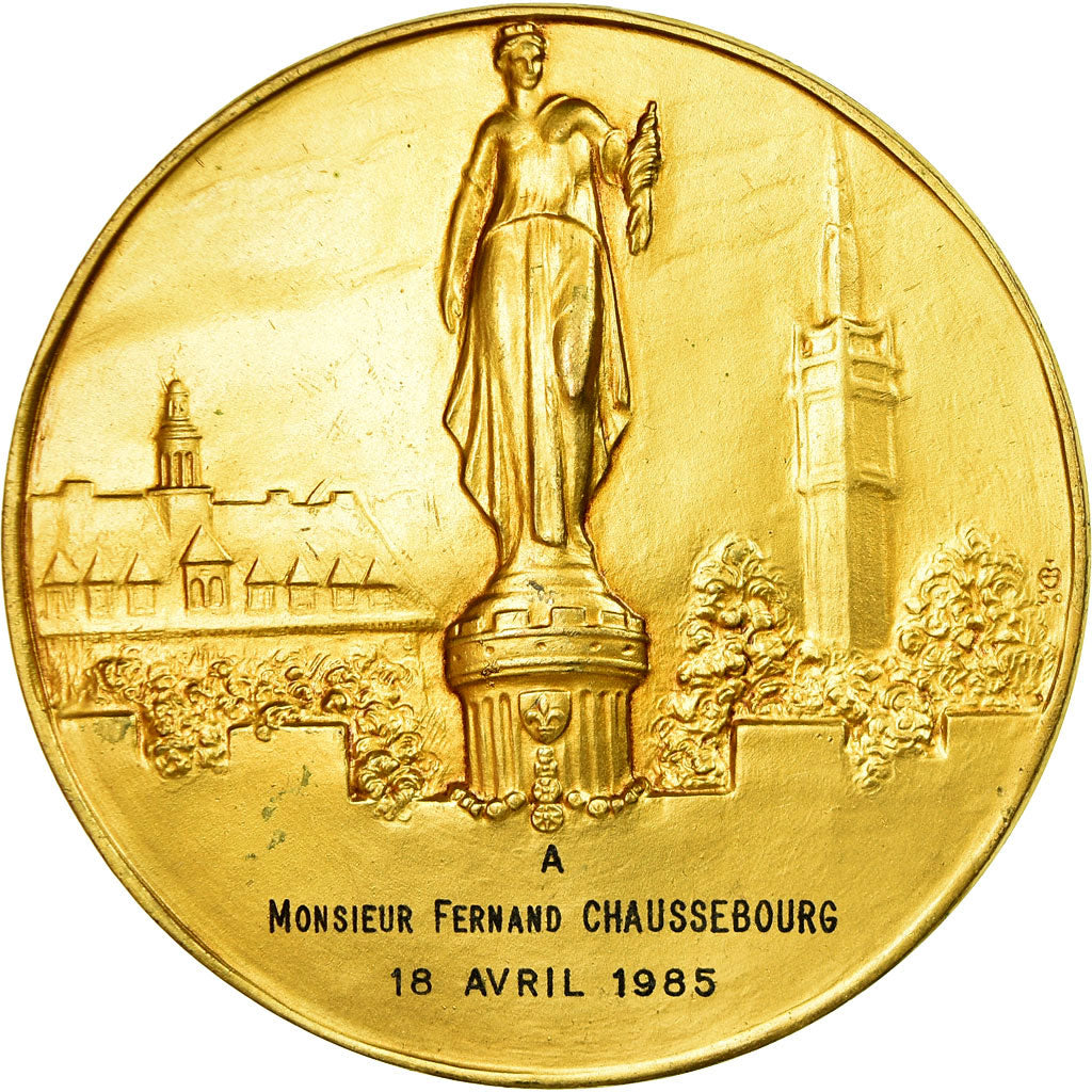 Francja, Medal, Lille a bien Mérité de la Patrie, 1985, MS(64), Pokryty