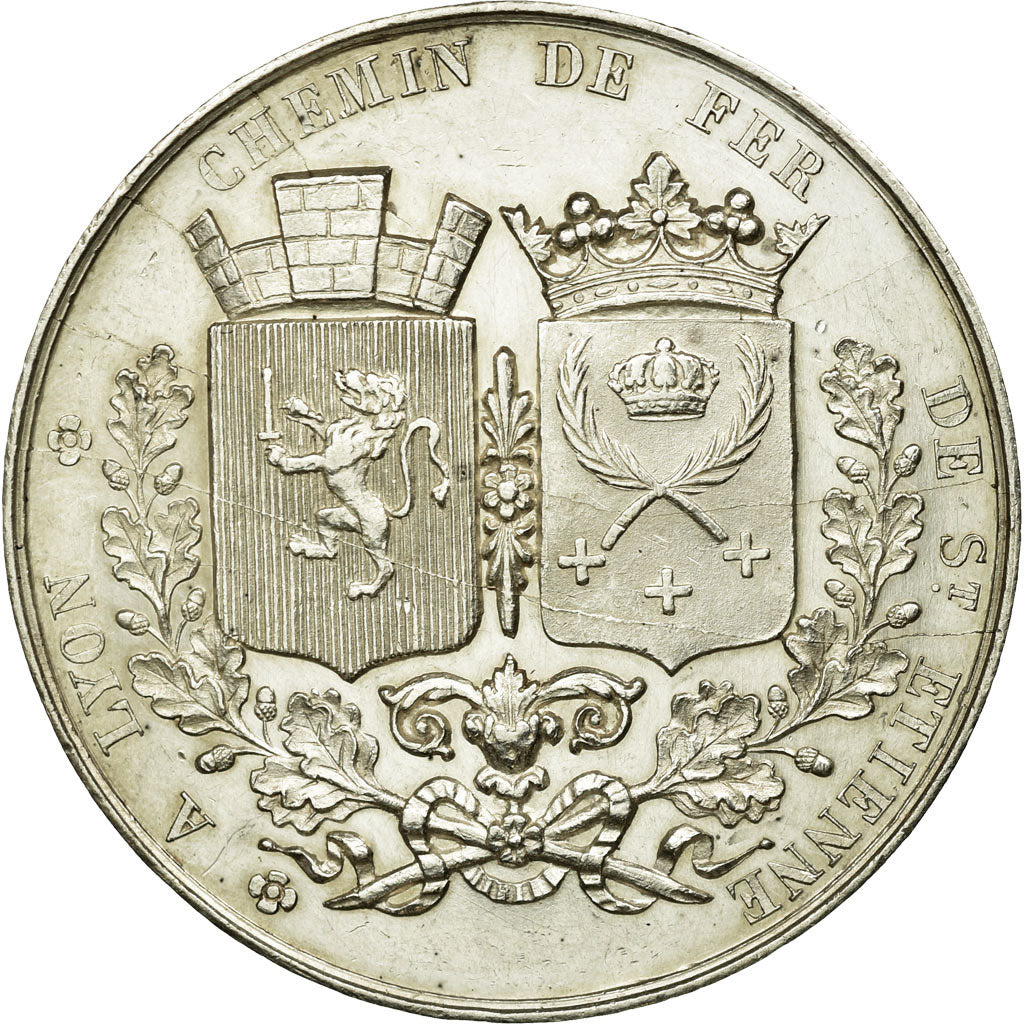 France, Token, Railway, 1826, AU(55-58), Silver