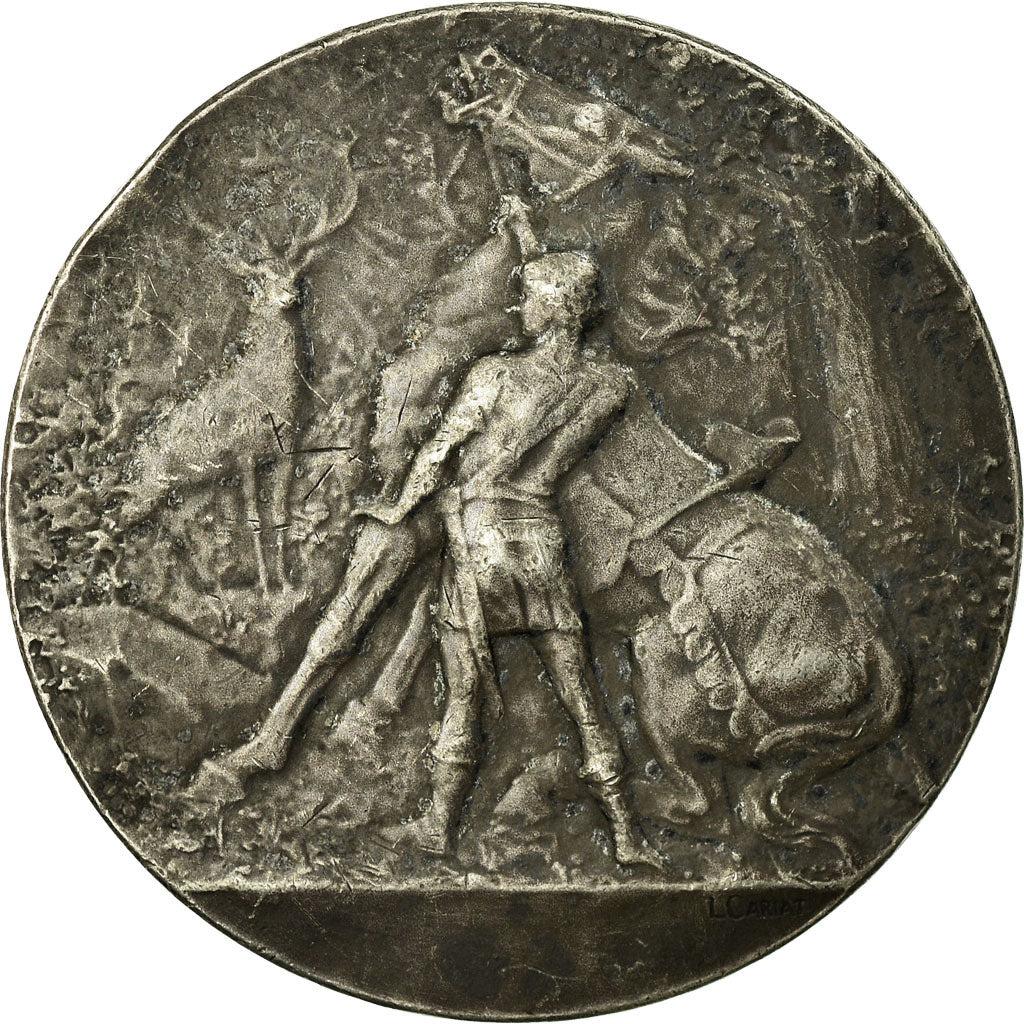 Francia, medalla, Chasse, 1er Congrès International de la Chasse, 1907, Cariat