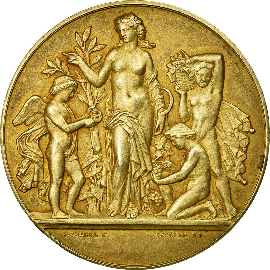 Francia, medaglia, Société d'Horticulture de Melun et Fontainebleau, 1901