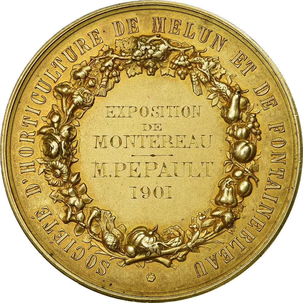Francia, medaglia, Société d'Horticulture de Melun et Fontainebleau, 1901