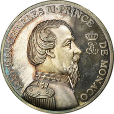 Monaco, Medaille, Charles III, Prince de Monaco, UNC-, Zilver
