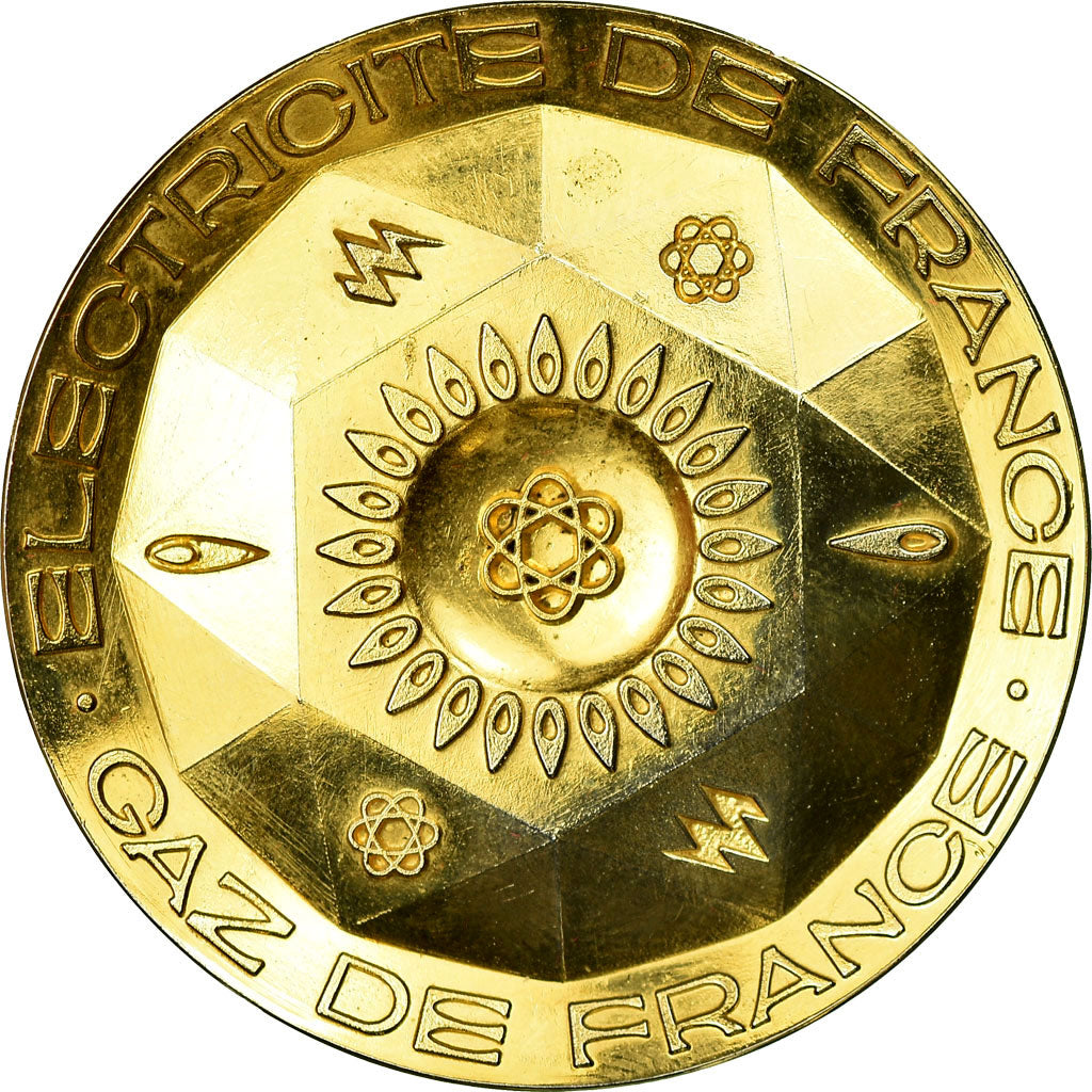 France, Medal, Électricité de France et gaz de France, MS(60-62), Gilt Bronze