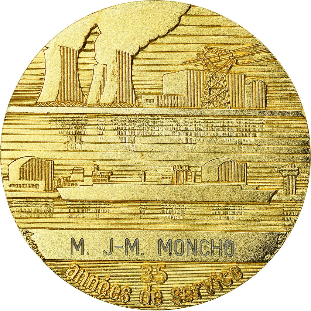 France, Medal, Électricité de France et gaz de France, MS(60-62), Gilt Bronze