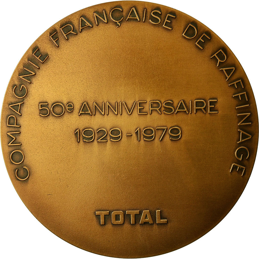France, Médaille, Total, Compagnie Française de Raffinage, 1979, SPL, Bronze