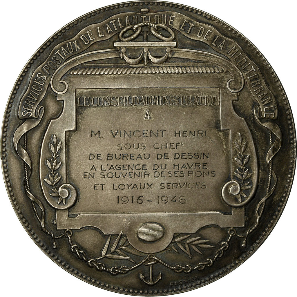 France, Medal, Compagnie Générale Transatlantique, Services Postaux, Shipping
