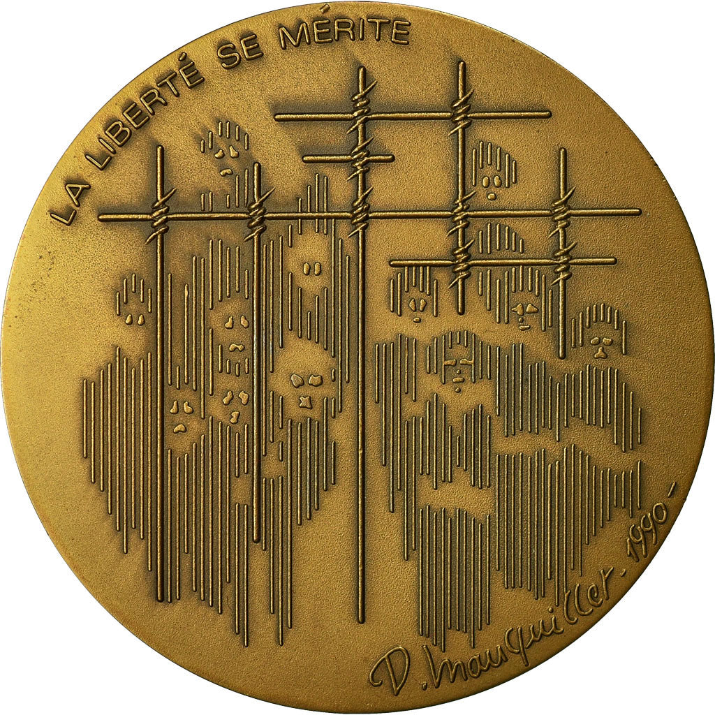 France, Medal, La Liberté se Mérite, 1990, MS(64), Bronze