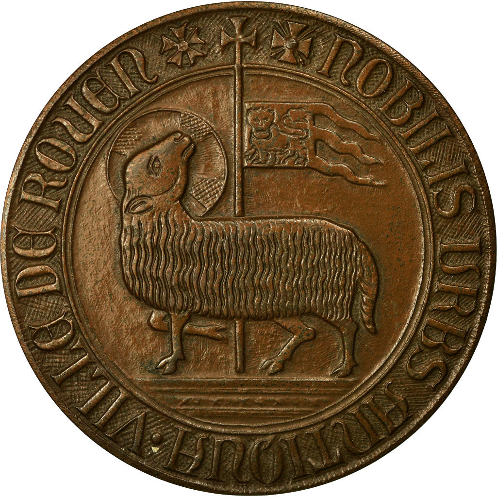 França, Medal, Ville de Rouen, 1984, Coeffin, AU(55-58), Bronze