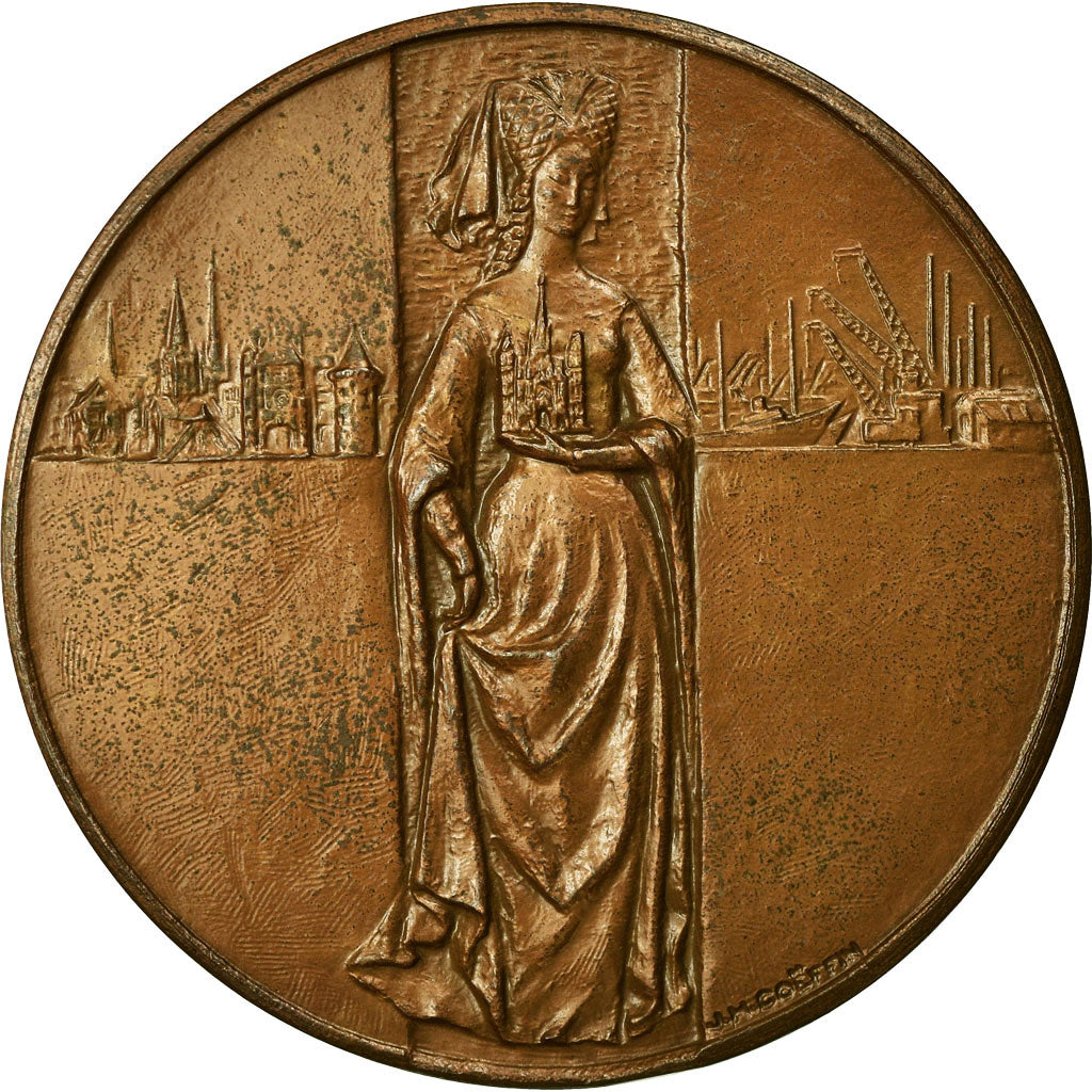 França, Medal, Ville de Rouen, 1984, Coeffin, AU(55-58), Bronze