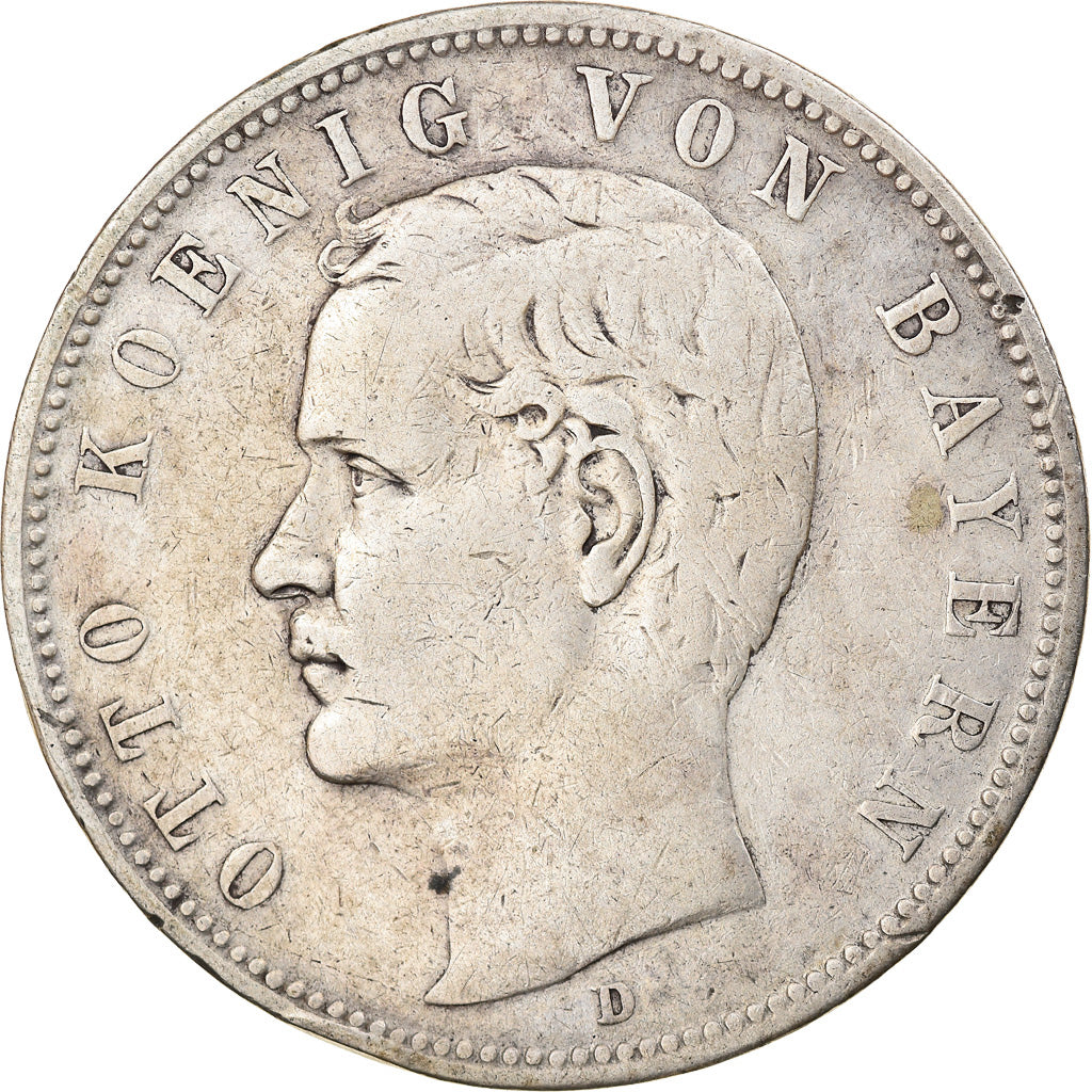 Coin, German States, BAVARIA, Otto, 5 Mark, 1904, Munich, EF(40-45), Silver