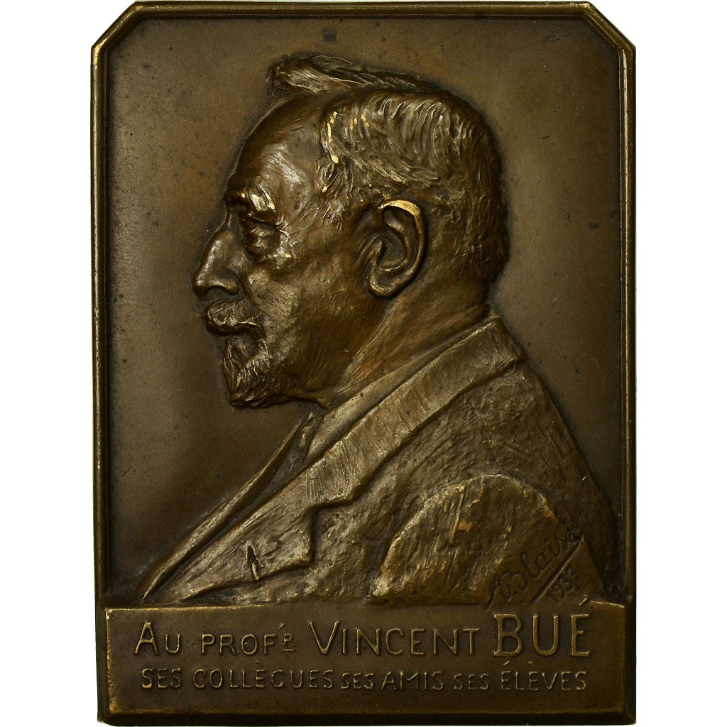 Francia, medaglia, Médecine, Professeur Bué, 1937, Blaise, BB+, Bronzo