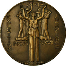 França, Medal, Exposition Internationale de Paris, 1937, Dammann, AU(55-58)