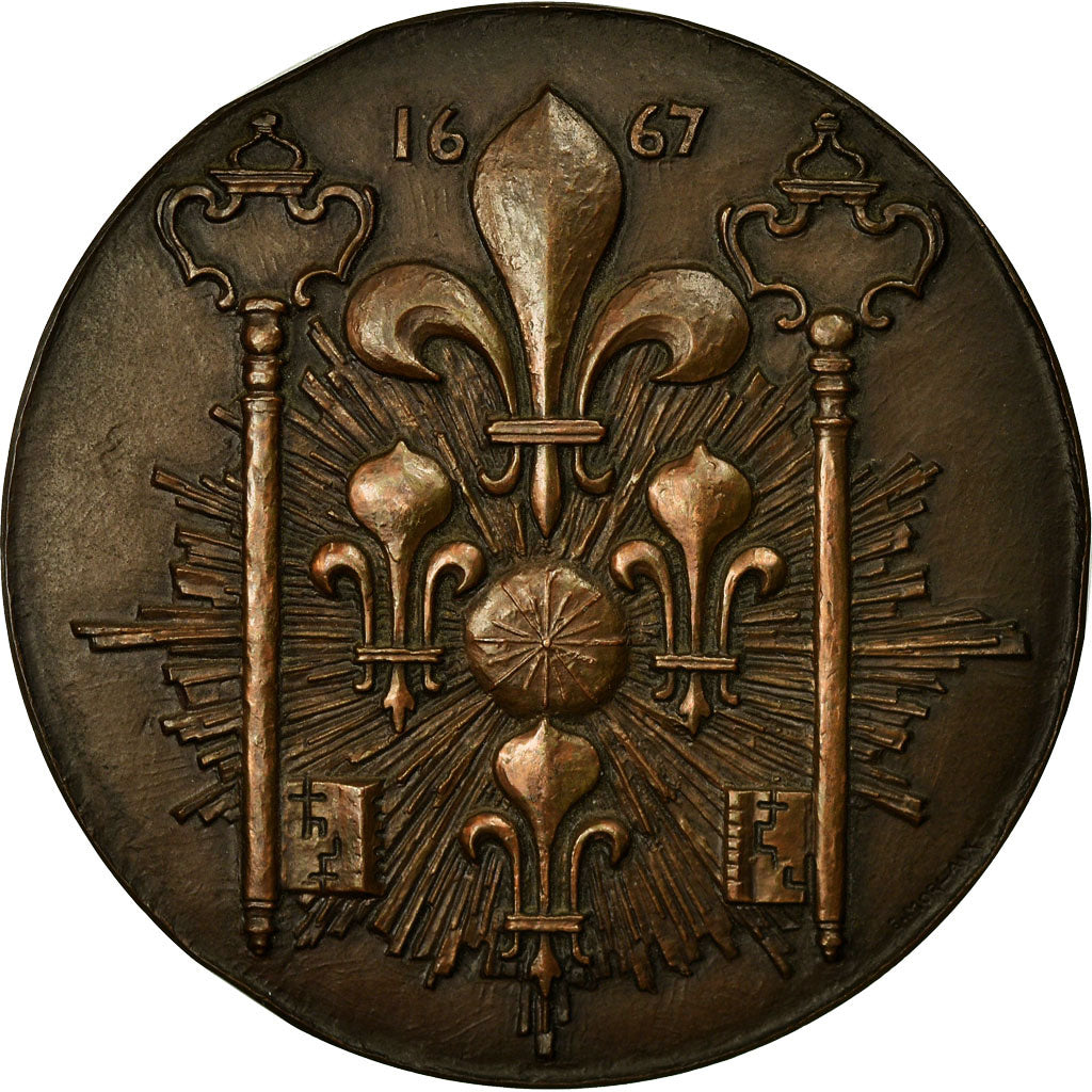 France, Medal, Tricentenaire du rattachement de Lille à la France, 1968