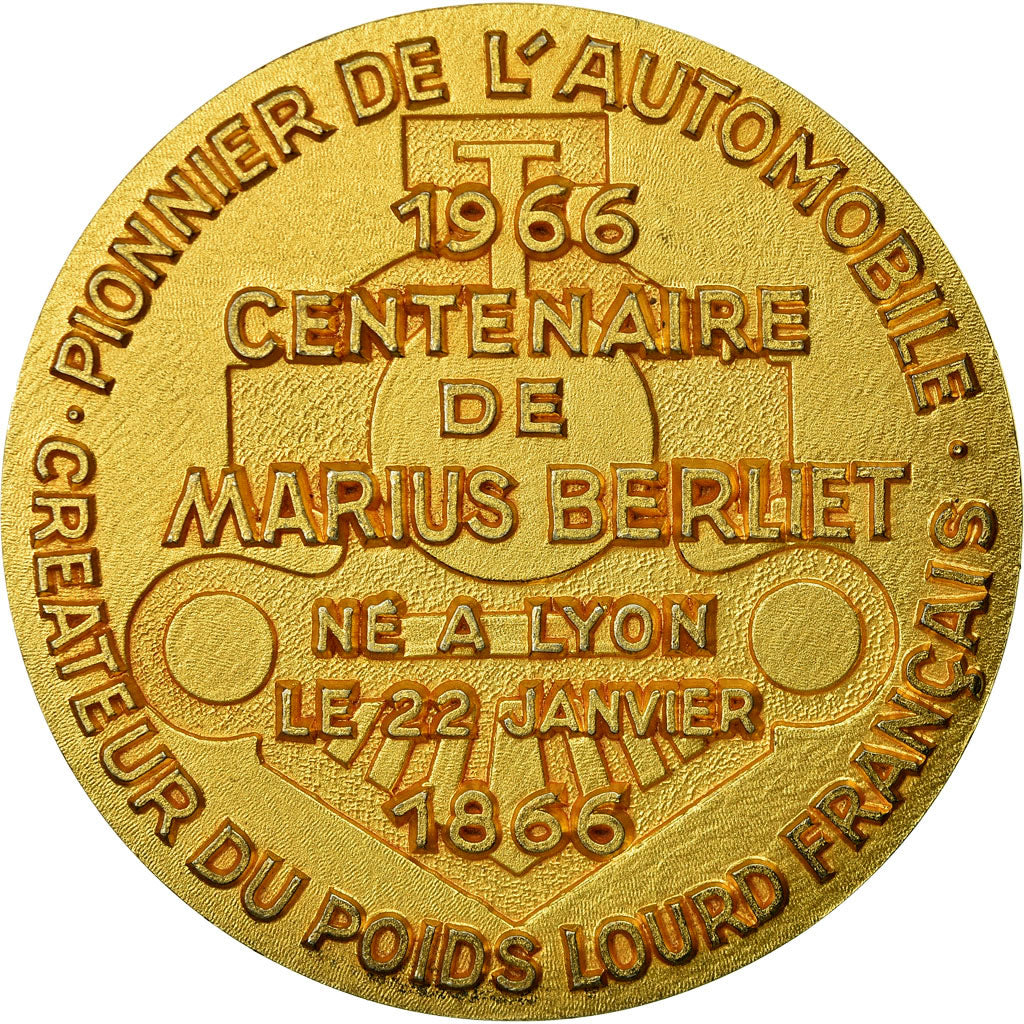 Frankreich, Medaille, Automobile, Centenaire de Marius Berliet, 1966, Dulac