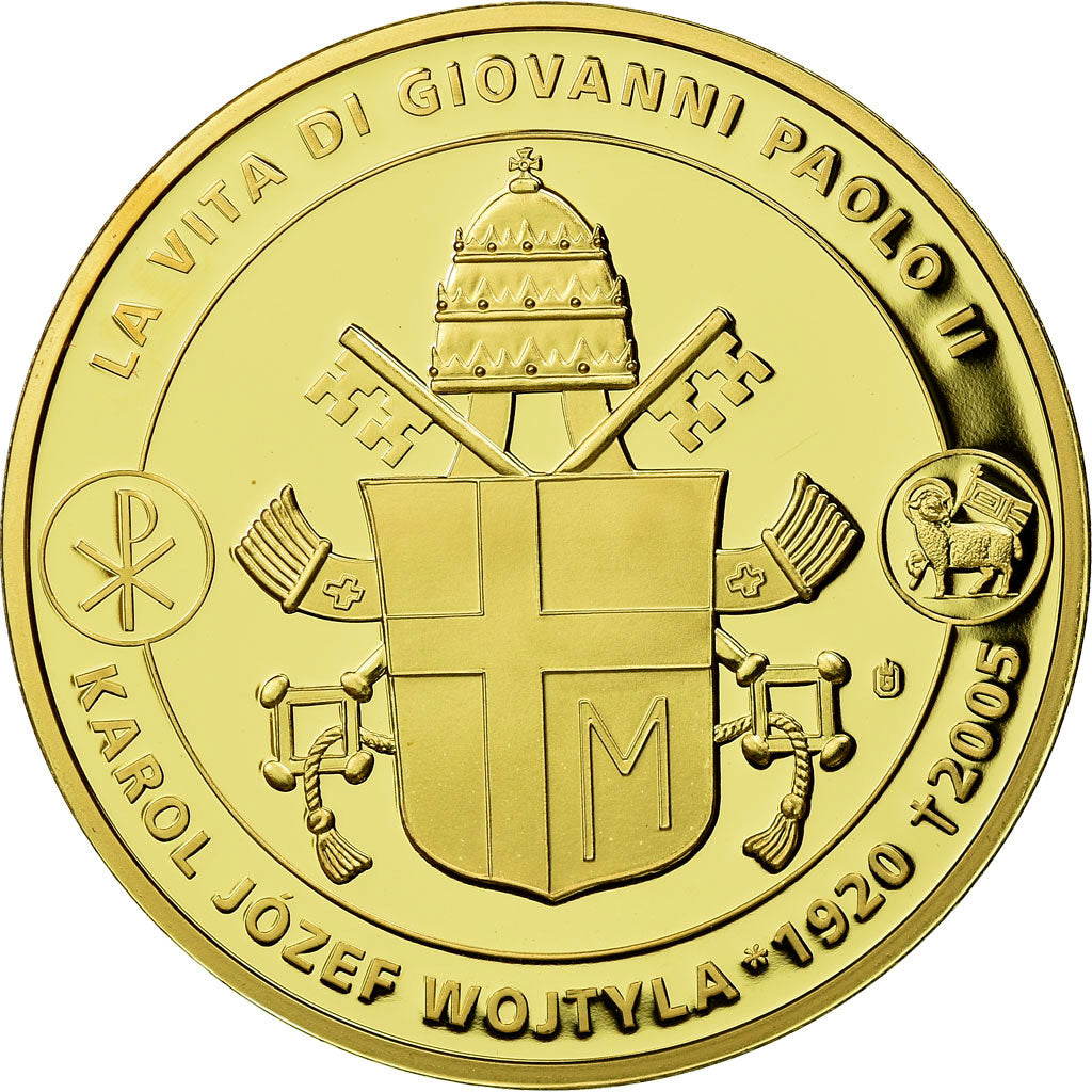 Vatican, Medal, Canonisation de Jean Paul II, 2014, MS(65-70), Copper Gilt