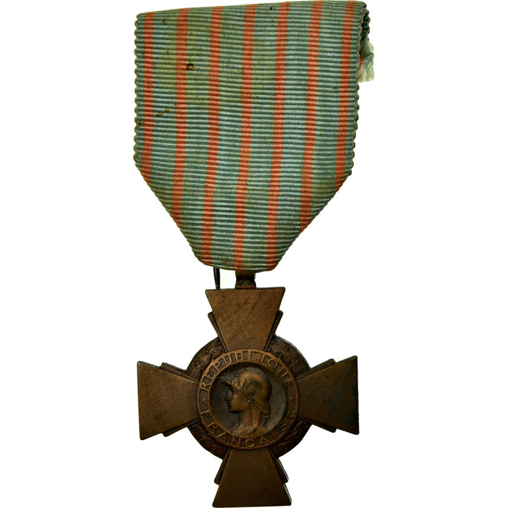 França, Croix du Combattant, Medal, 1914-1918, Qualidade Muito Boa, Bronze, 36