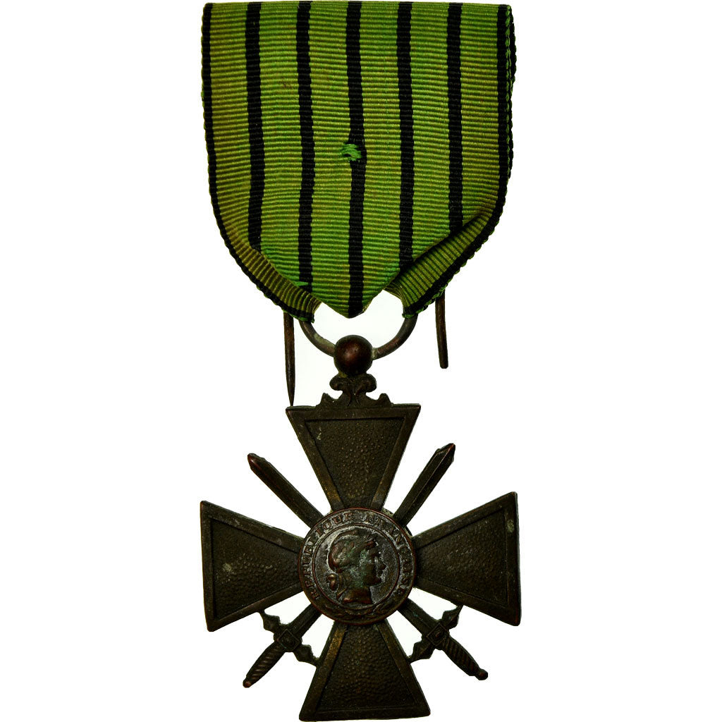 Francja, Croix de Guerre, Medal, 1939-1940, Bardzo dobra jakość, Bronze, 36