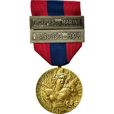 France, Troupes de Marine, Mururoa-Hao, Médaille, Non circulé, Gilt Bronze, 36
