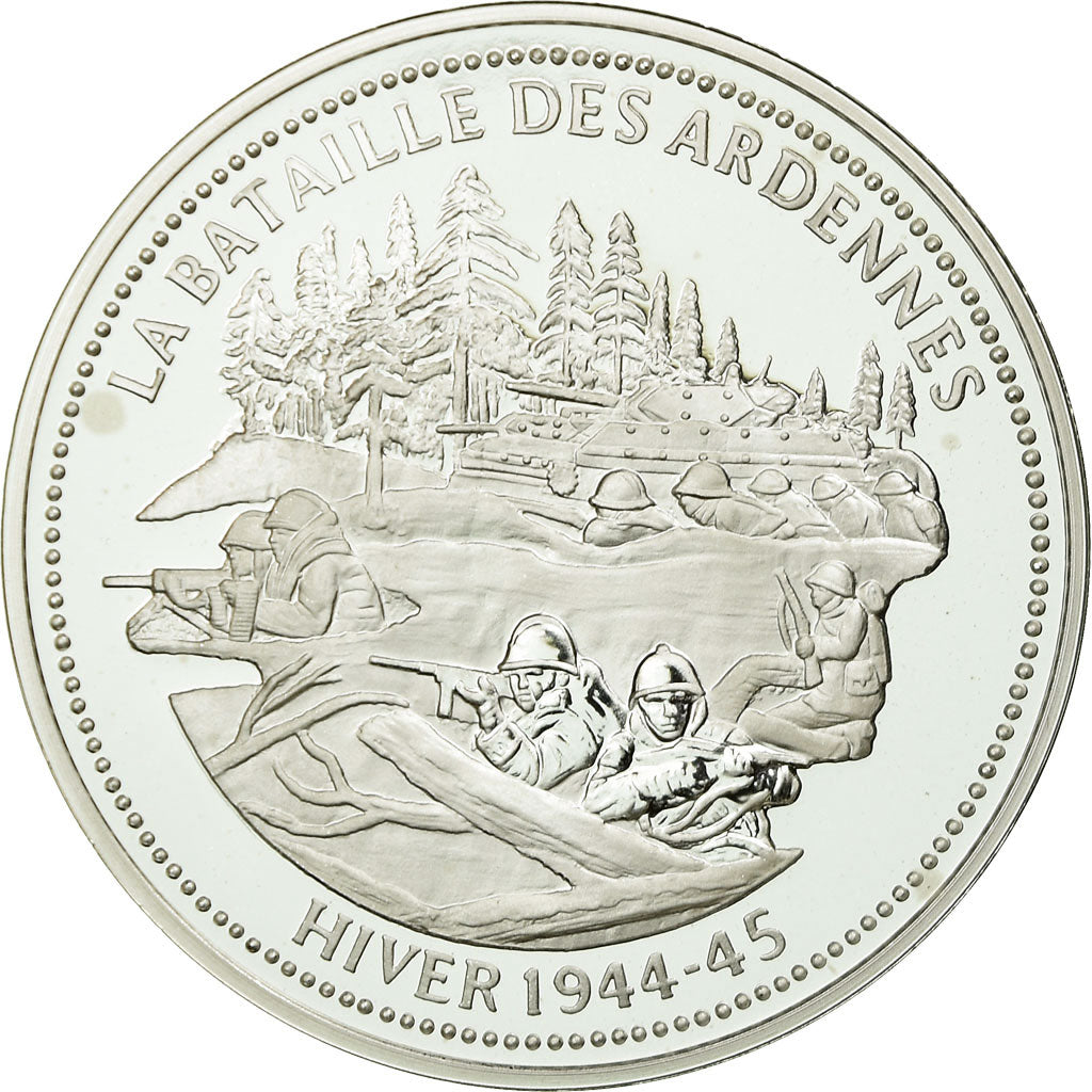 France, Medal, La Bataille des Ardennes, MS(65-70), Silver