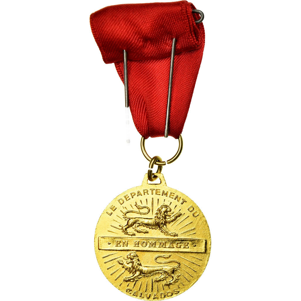 France, Le Département du Calvados, en Hommage aux Combattants, Medal, 1968