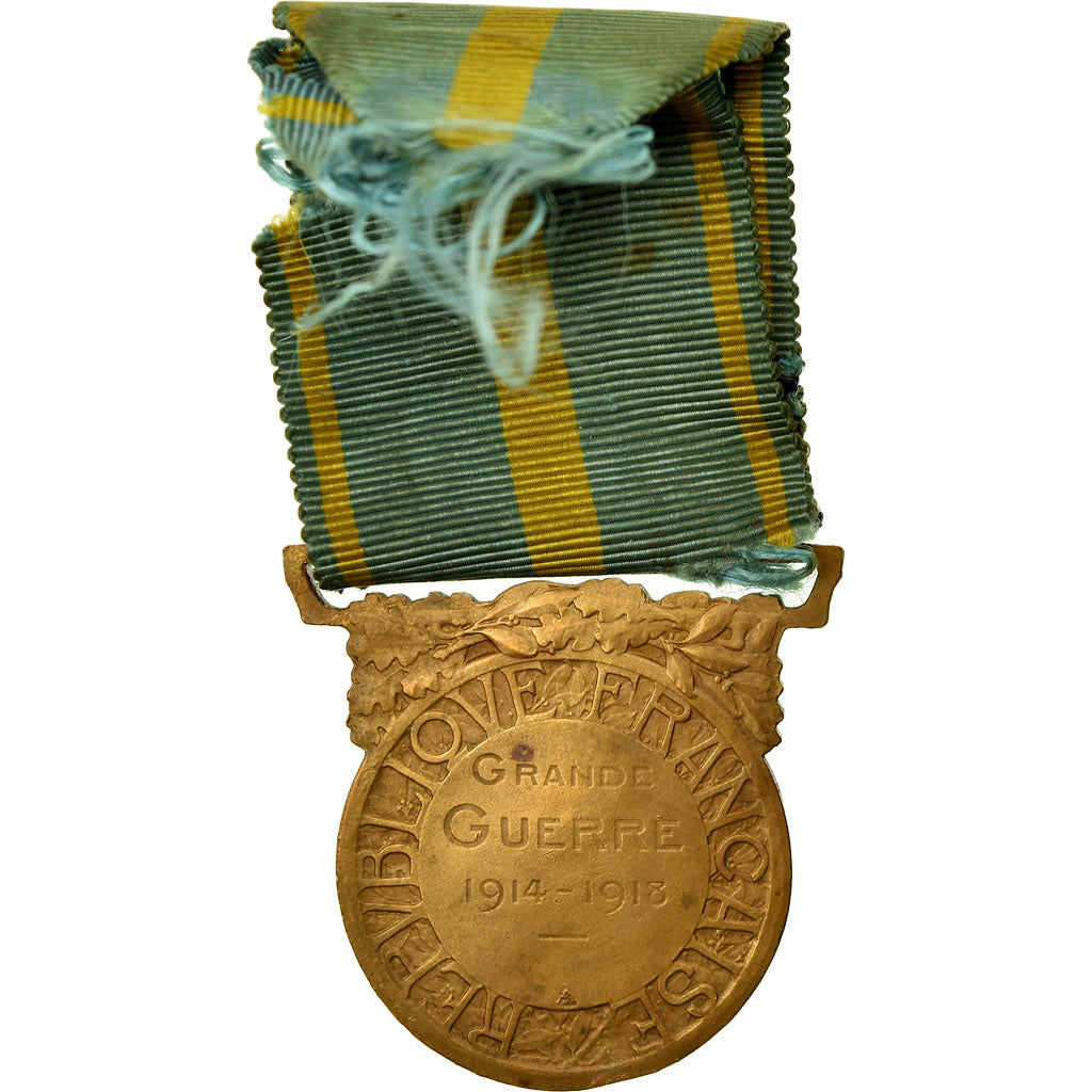 Francia, Grande Guerre, medaglia, 1914-1918, Ottima qualità, Morlon, Bronzo, 33