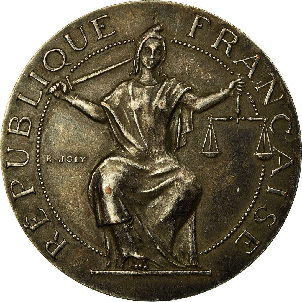 France, Médaille, Huissier de Justice, Rouen, Joly, TTB+, Silvered bronze