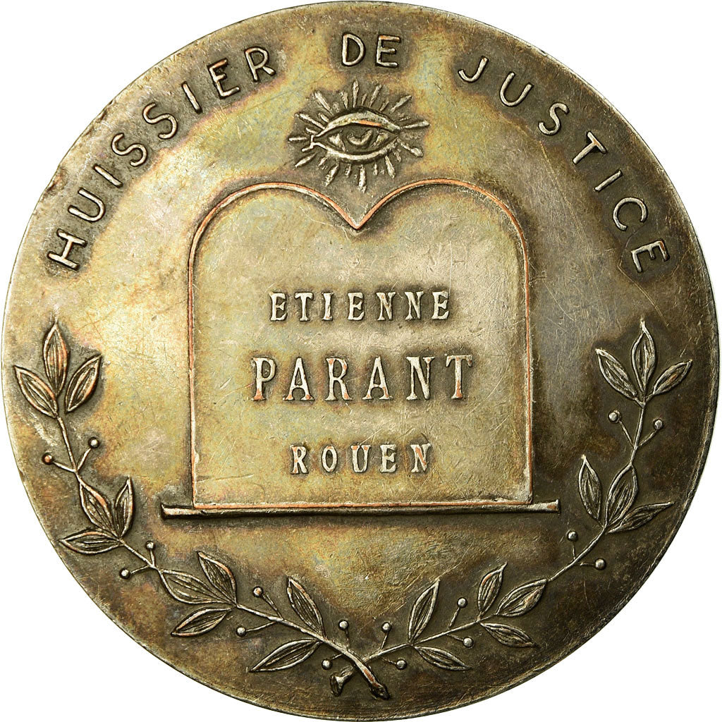 France, Médaille, Huissier de Justice, Rouen, Joly, TTB+, Silvered bronze