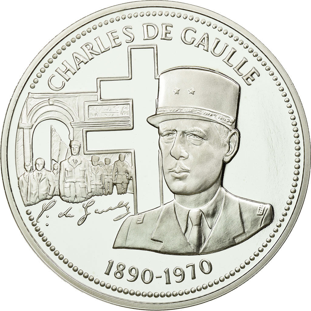 France, Medal, Charles De Gaulle, History, MS(65-70), Silver
