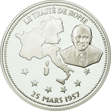 France, Medal, Europe, Traité de Rome, History, MS(65-70), Silver