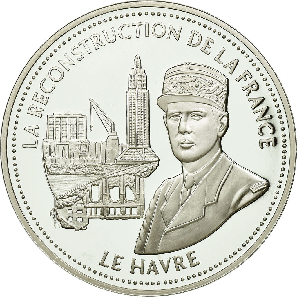 France, Médaille, De Gaulle, La Reconstruction de la France, History, FDC