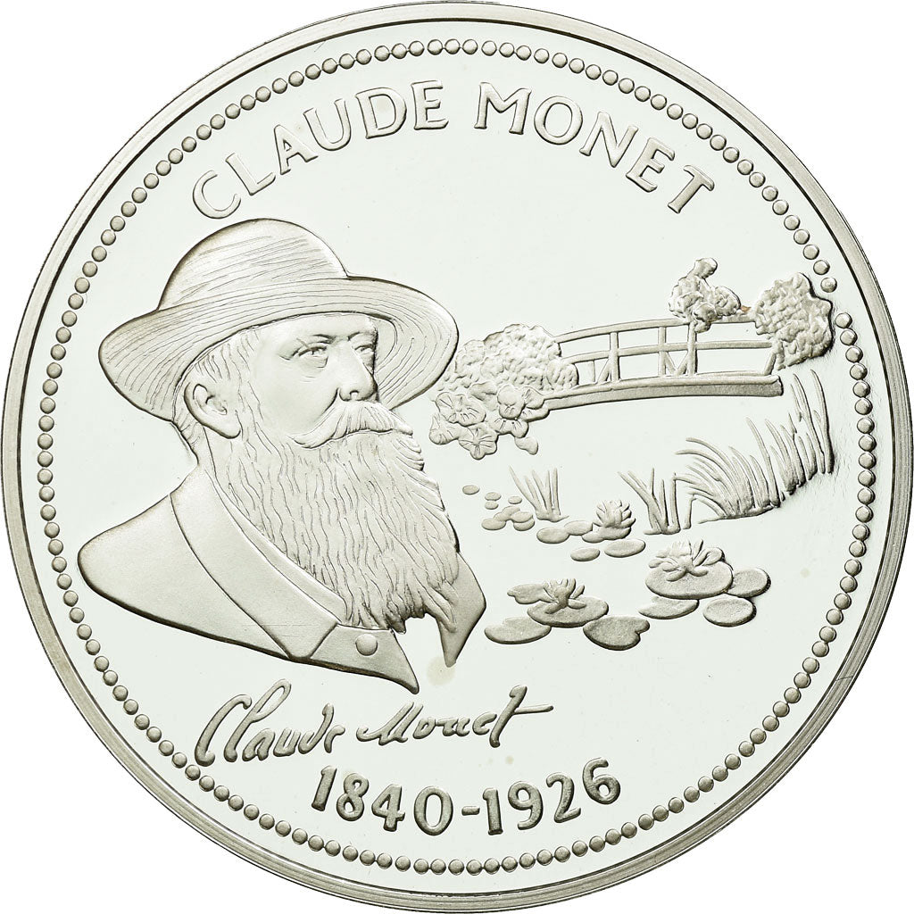 France, Medal, Peinture, Claude Monet, MS(65-70), Silver