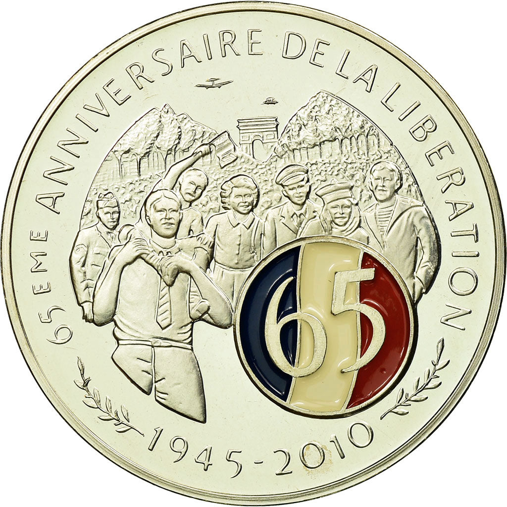Francia, medaglia, 65ème Anniversaire de la Libération, History, FDC, Argento