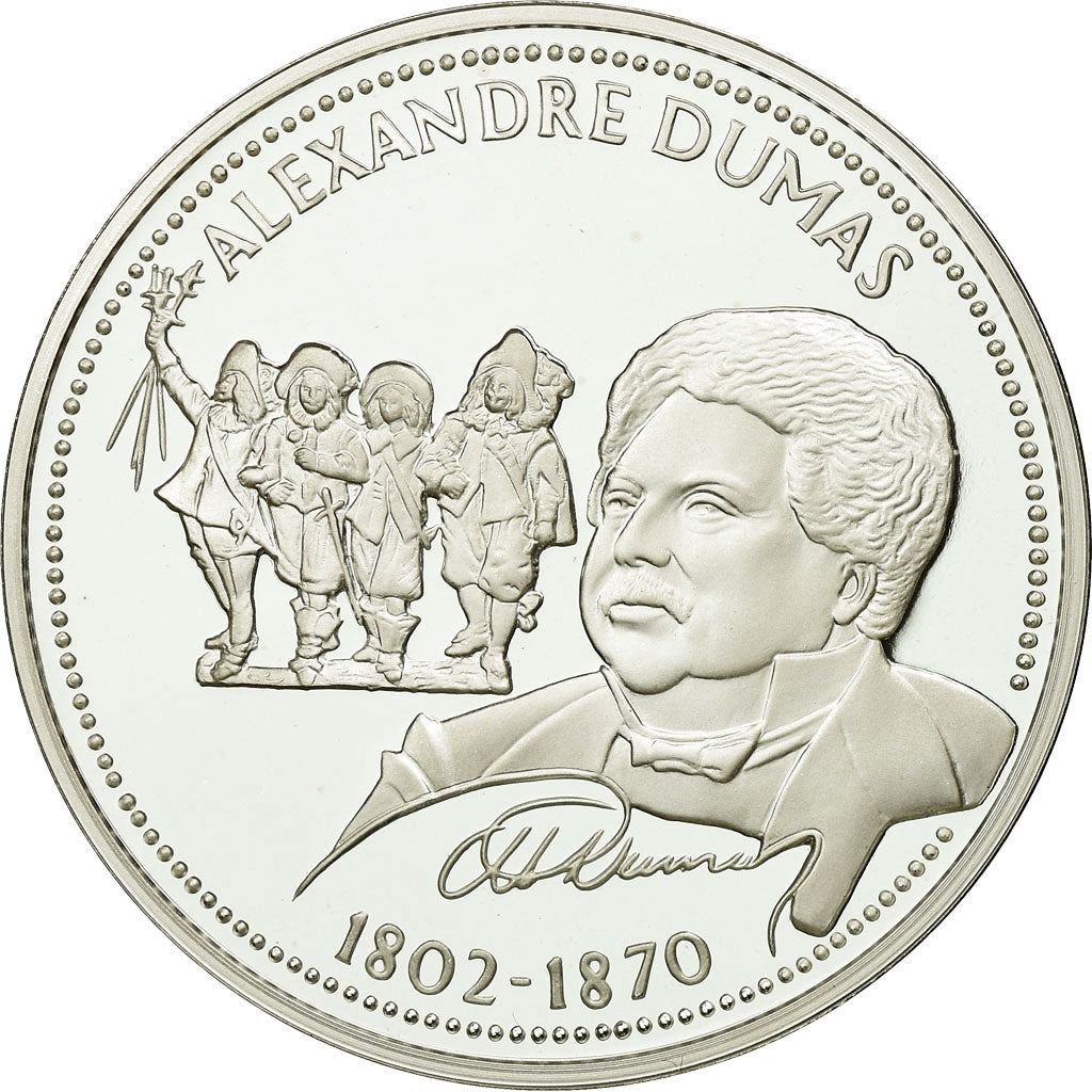 Francia, medaglia, Alexandre Dumas, History, FDC, Argento