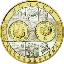 Mónaco, medalla, Euro, Europa, FDC, Plata