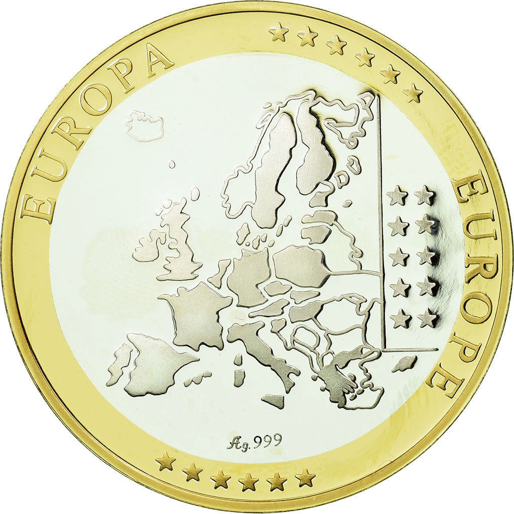 Monaco, Medal, Euro, Europa, MS(65-70), Silver